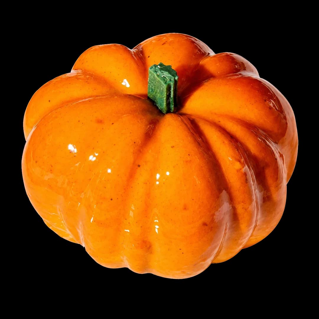 An individual fruit-shaped dessert